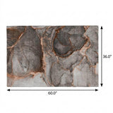 3' X 5' Peach And Gray Abstract Shag Washable Area Rug With UV Protection - HomeRoots - Flyclothing LLC