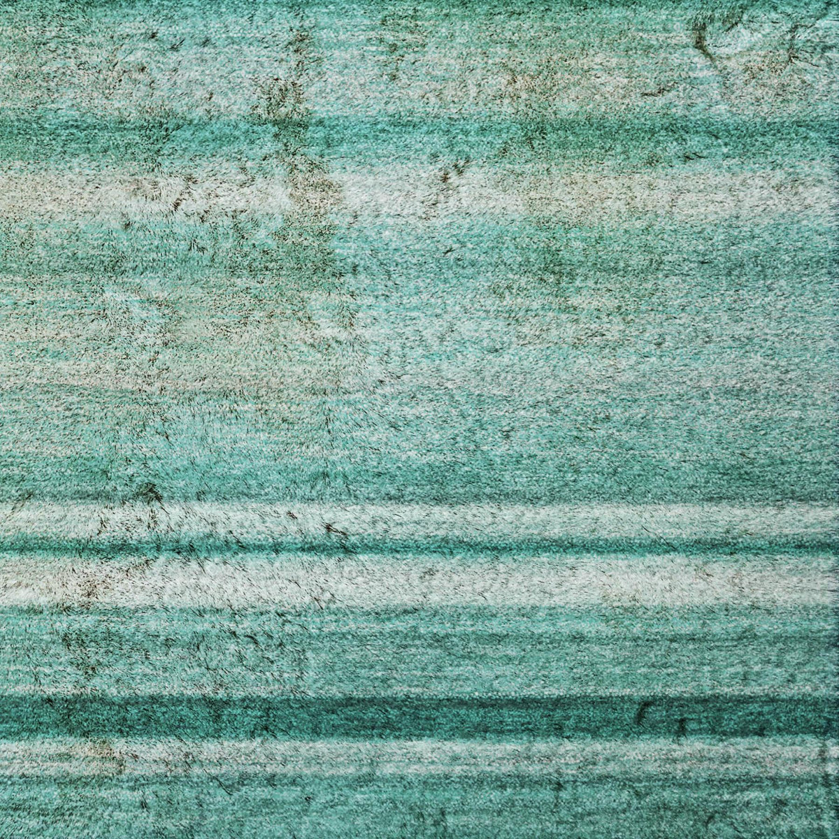 5' X 8' Aqua And Gray Striped Shag Washable Area Rug With UV Protection - HomeRoots - Flyclothing LLC