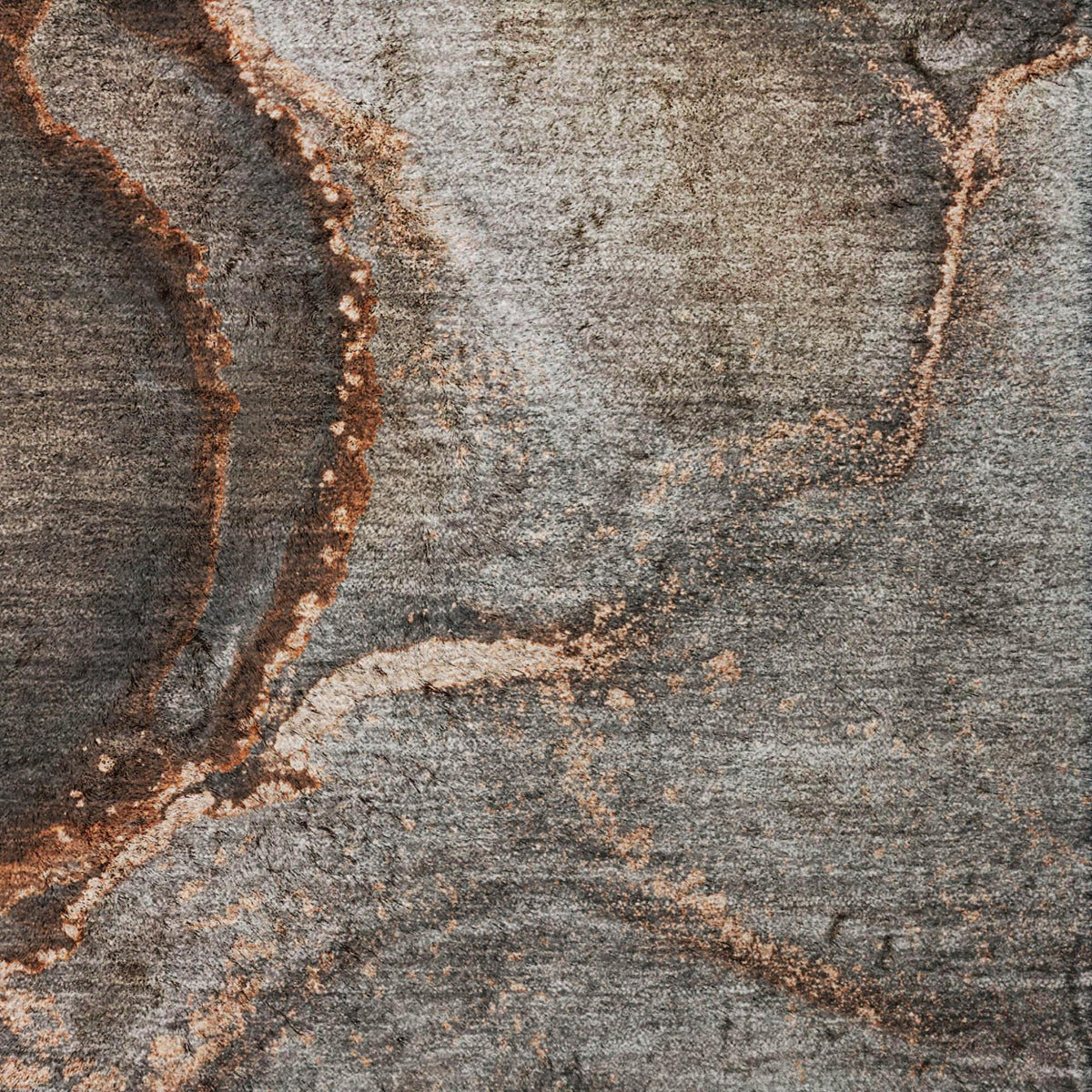 8' X 10' Peach And Gray Abstract Shag Washable Area Rug With UV Protection - HomeRoots - Flyclothing LLC