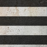 9' X 12' Black And Ivory Striped Shag Washable Area Rug With UV Protection - HomeRoots - Flyclothing LLC