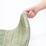 8' X 10' Green And Beige Striped Shag Washable Area Rug With UV Protection - HomeRoots - Flyclothing LLC