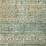 8' X 10' Green And Beige Striped Shag Washable Area Rug With UV Protection - HomeRoots - Flyclothing LLC