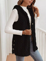 Cozy Sherpa Fleece Hooded Vest Coat - Trendsi - Flyclothing LLC