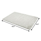 3' X 5' Gold And Ivory Striped Shag Washable Area Rug With UV Protection - HomeRoots - Flyclothing LLC