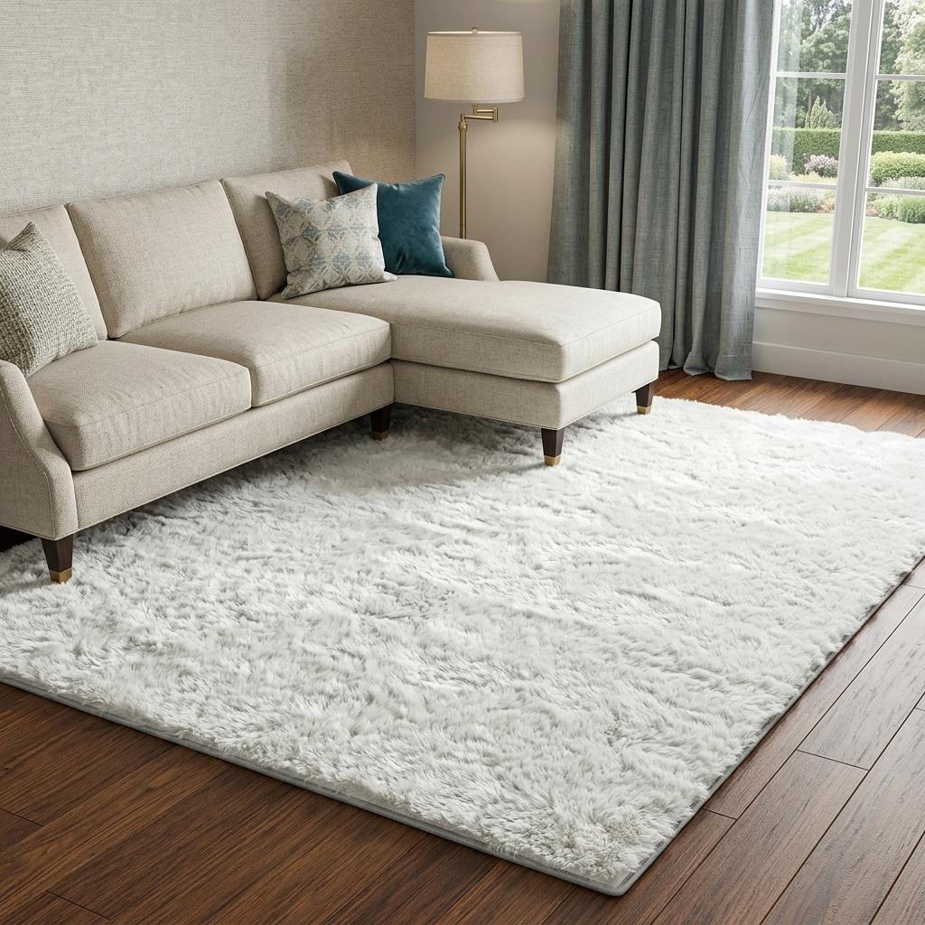 9' X 12' Gold And Ivory Striped Shag Washable Area Rug With UV Protection - HomeRoots - Flyclothing LLC