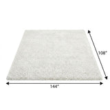 9' X 12' Gold And Ivory Striped Shag Washable Area Rug With UV Protection - HomeRoots - Flyclothing LLC