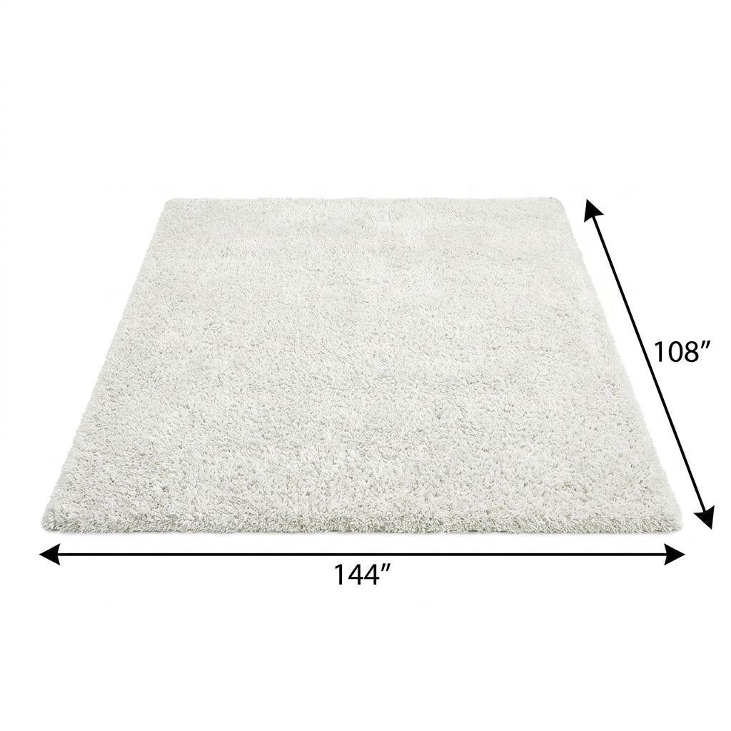 9' X 12' Gold And Ivory Striped Shag Washable Area Rug With UV Protection - HomeRoots - Flyclothing LLC