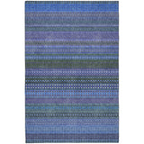10' X 14' Blue And Denim Blue Striped Shag Washable Area Rug With UV Protection - HomeRoots - Flyclothing LLC