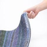 10' X 14' Blue And Denim Blue Striped Shag Washable Area Rug With UV Protection - HomeRoots - Flyclothing LLC
