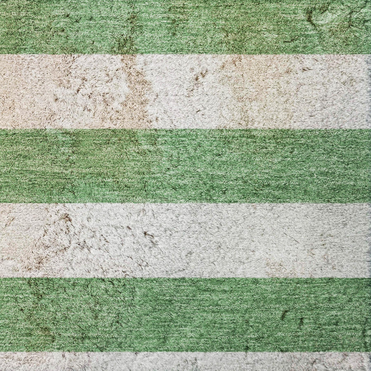 8' X 10' Green And Ivory Striped Shag Washable Area Rug With UV Protection - HomeRoots - Flyclothing LLC