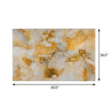 3' X 5' Orange And Copper Abstract Shag Washable Area Rug With UV Protection - HomeRoots - Flyclothing LLC