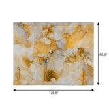 8' X 10' Orange And Copper Abstract Shag Washable Area Rug With UV Protection - HomeRoots - Flyclothing LLC