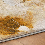 9' X 12' Orange And Copper Abstract Shag Washable Area Rug With UV Protection - HomeRoots - Flyclothing LLC