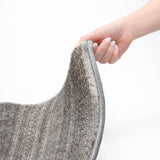 9' X 12' Gray And Charcoal Striped Shag Washable Area Rug With UV Protection - HomeRoots - Flyclothing LLC