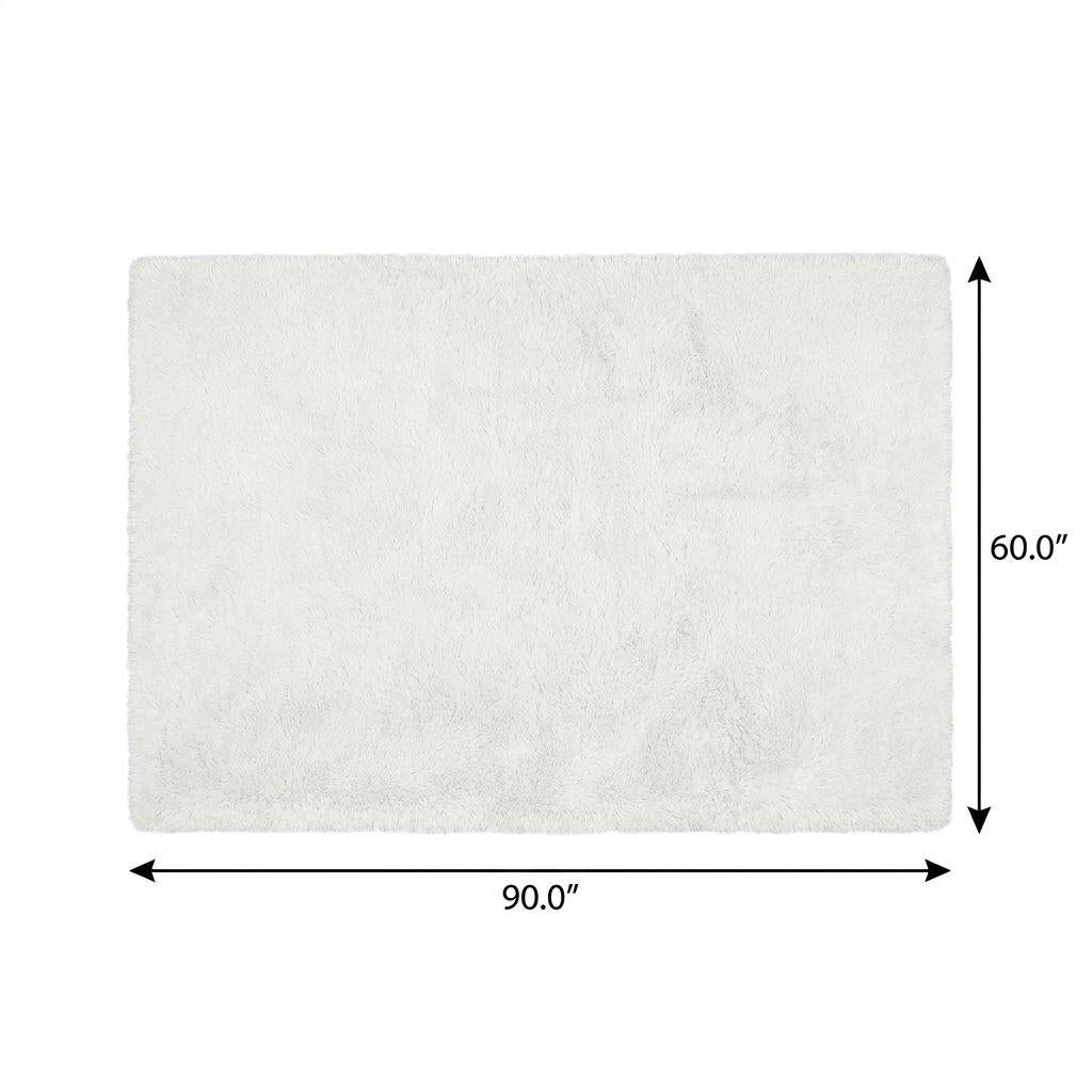 5' X 8' Lime Green And Ivory Striped Shag Washable Area Rug With UV Protection - HomeRoots - Flyclothing LLC