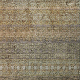 9' X 12' Khaki And Gray Striped Shag Washable Area Rug With UV Protection - HomeRoots - Flyclothing LLC