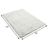 8' X 10' Lime Green And Ivory Striped Shag Washable Area Rug With UV Protection - HomeRoots - Flyclothing LLC