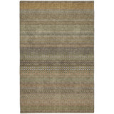 10' X 14' Khaki And Gray Striped Shag Washable Area Rug With UV Protection - HomeRoots - Flyclothing LLC