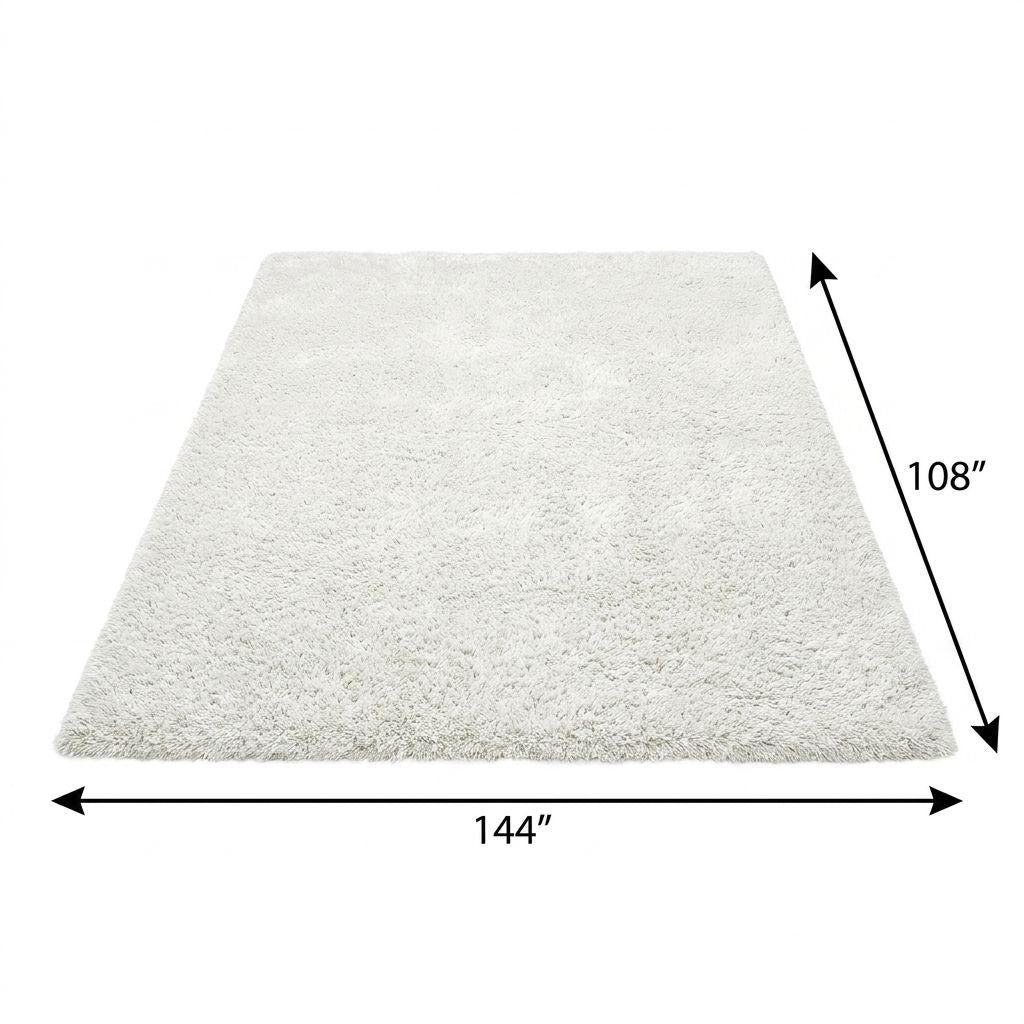 9' X 12' Lime Green And Ivory Striped Shag Washable Area Rug With UV Protection - HomeRoots - Flyclothing LLC