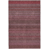 9' X 12' Merlot And Blush Striped Shag Washable Area Rug With UV Protection - HomeRoots - Flyclothing LLC