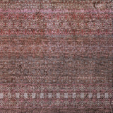 9' X 12' Merlot And Blush Striped Shag Washable Area Rug With UV Protection - HomeRoots - Flyclothing LLC