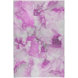 9' X 12' Pink And Blush Abstract Shag Washable Area Rug With UV Protection - HomeRoots - Flyclothing LLC