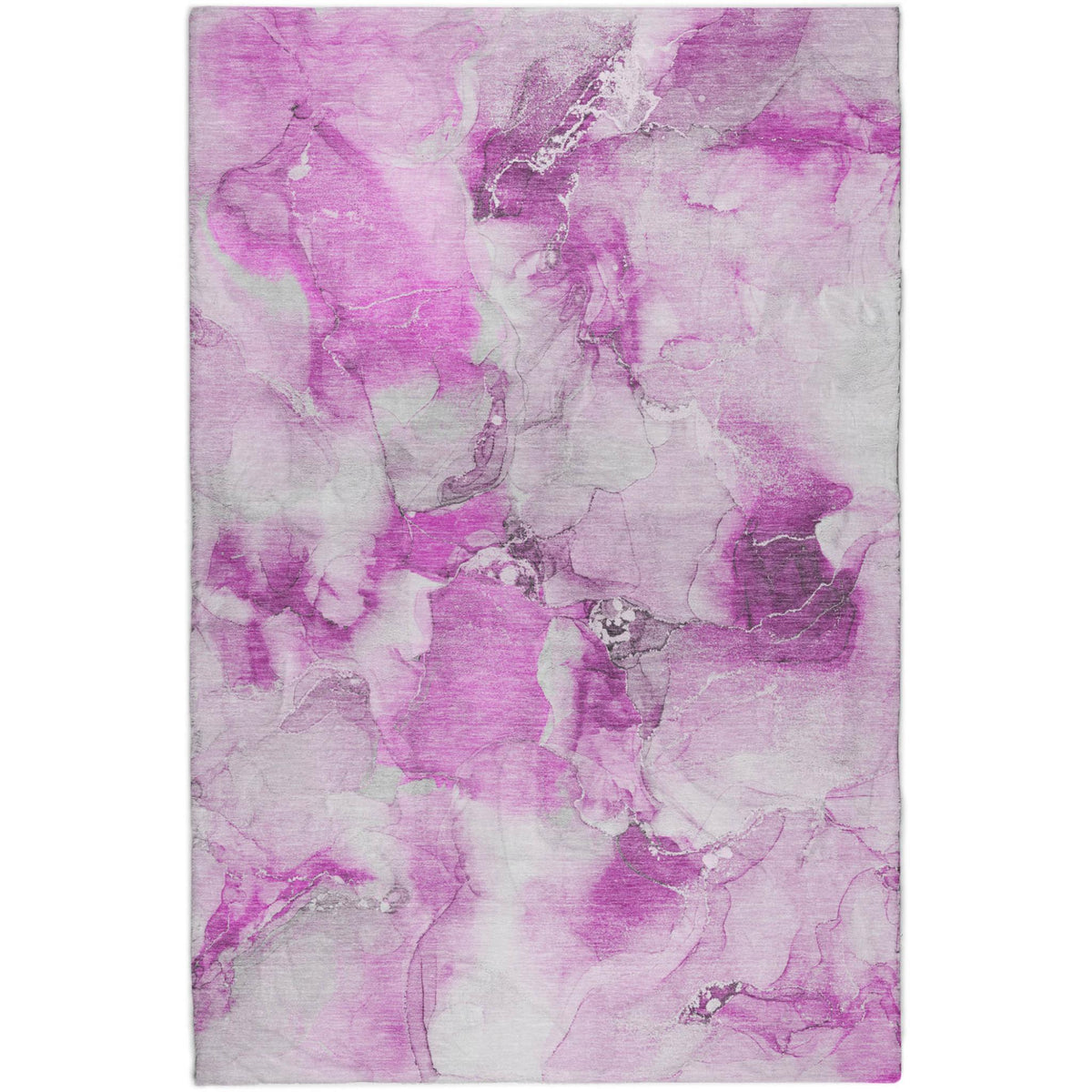9' X 12' Pink And Blush Abstract Shag Washable Area Rug With UV Protection - HomeRoots - Flyclothing LLC
