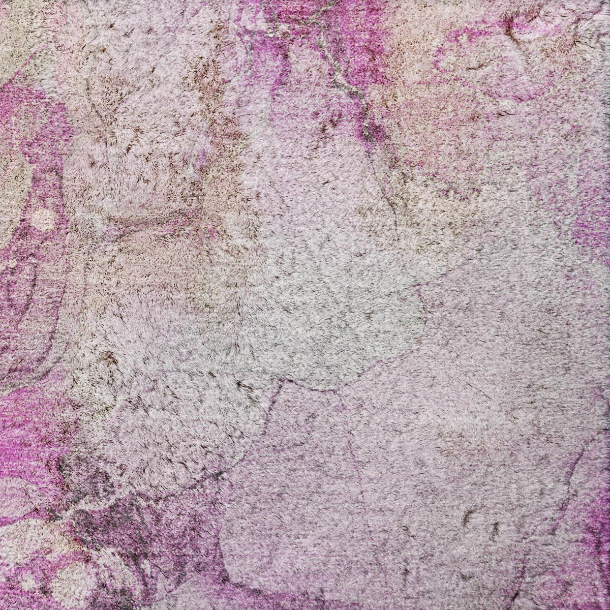 9' X 12' Pink And Blush Abstract Shag Washable Area Rug With UV Protection - HomeRoots - Flyclothing LLC