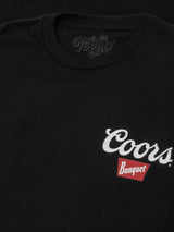Tee Luv Coors Banquet Front and Back Beer Mountain Stream T-Shirt - Black - Tee Luv - Flyclothing LLC