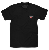 Tee Luv Coors Banquet Front and Back Beer Mountain Stream T-Shirt - Black - Tee Luv - Flyclothing LLC