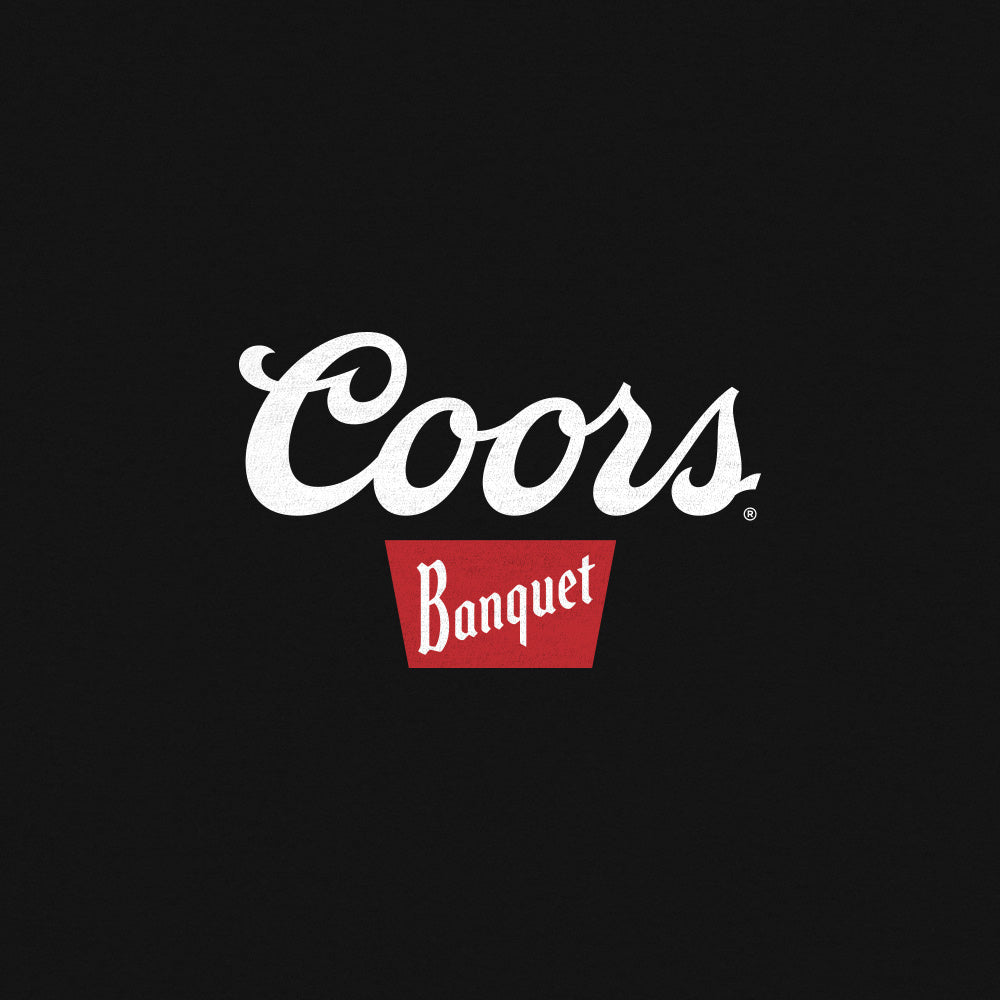 Tee Luv Coors Banquet Front and Back Beer Mountain Stream T-Shirt - Black - Tee Luv - Flyclothing LLC