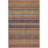 5' X 8' Orange And Beige Striped Shag Washable Area Rug With UV Protection - HomeRoots - Flyclothing LLC