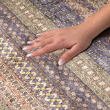10' X 14' Orange And Beige Striped Shag Washable Area Rug With UV Protection - HomeRoots - Flyclothing LLC