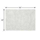 5' X 8' Pink And Ivory Striped Shag Washable Area Rug With UV Protection - HomeRoots - Flyclothing LLC