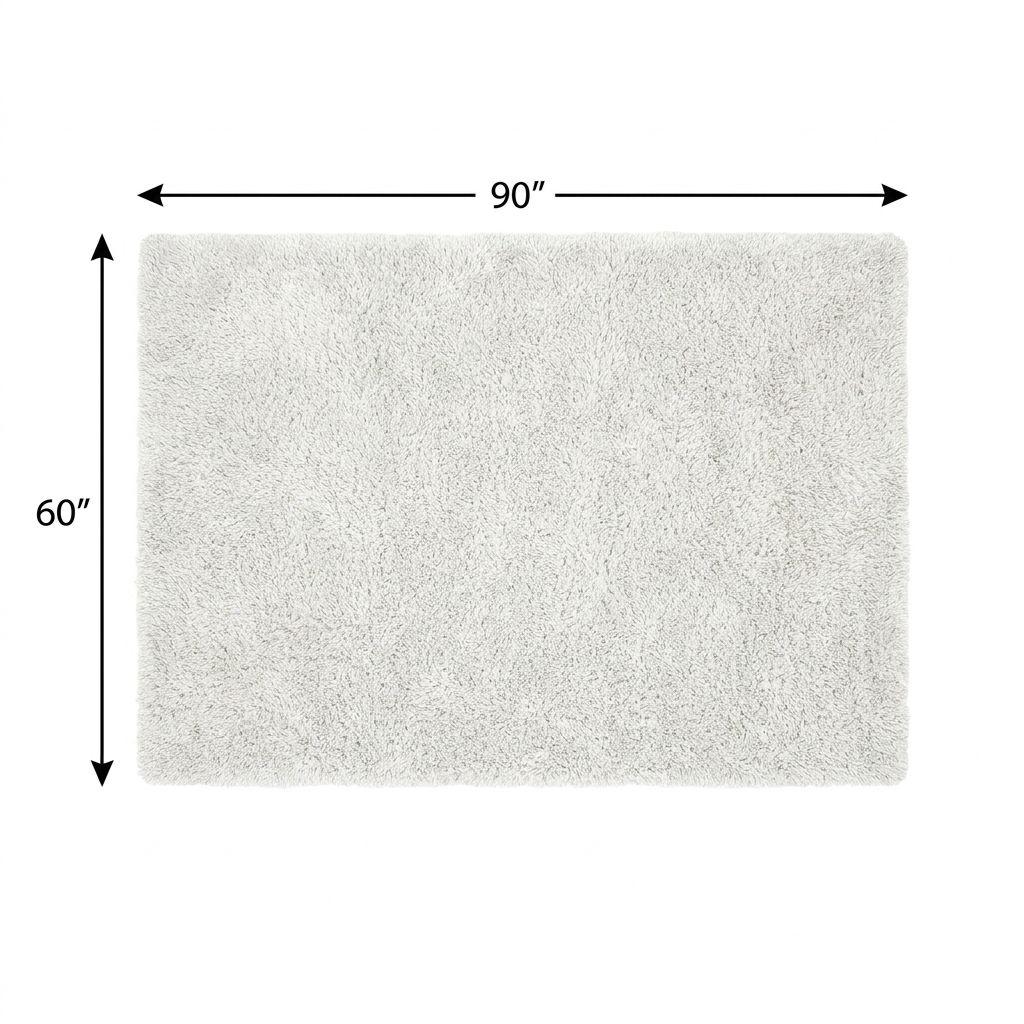 5' X 8' Pink And Ivory Striped Shag Washable Area Rug With UV Protection - HomeRoots - Flyclothing LLC