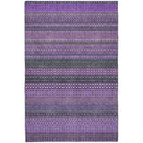 8' X 10' Purple And Lilac Striped Shag Washable Area Rug With UV Protection - HomeRoots - Flyclothing LLC