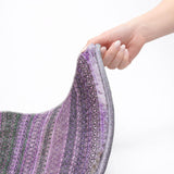 8' X 10' Purple And Lilac Striped Shag Washable Area Rug With UV Protection - HomeRoots - Flyclothing LLC