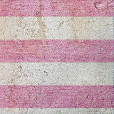 8' X 10' Pink And Ivory Striped Shag Washable Area Rug With UV Protection - HomeRoots - Flyclothing LLC