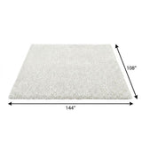 9' X 12' Pink And Ivory Striped Shag Washable Area Rug With UV Protection - HomeRoots - Flyclothing LLC