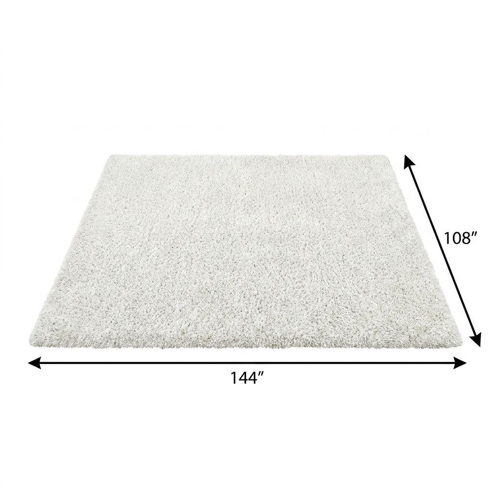 9' X 12' Pink And Ivory Striped Shag Washable Area Rug With UV Protection - HomeRoots - Flyclothing LLC