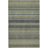 3' X 5' Sage And Green Striped Shag Washable Area Rug With UV Protection - HomeRoots - Flyclothing LLC