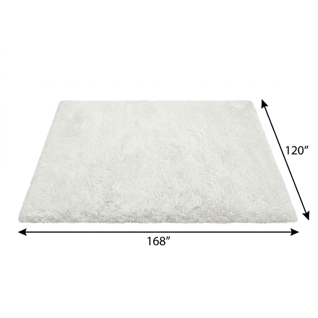 10' X 14' Pink And Ivory Striped Shag Washable Area Rug With UV Protection - HomeRoots - Flyclothing LLC