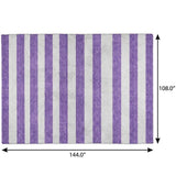 9' X 12' Purple And Ivory Striped Shag Washable Area Rug With UV Protection - HomeRoots - Flyclothing LLC