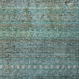 5' X 8' Turquoise And Teal Striped Shag Washable Area Rug With UV Protection - HomeRoots - Flyclothing LLC