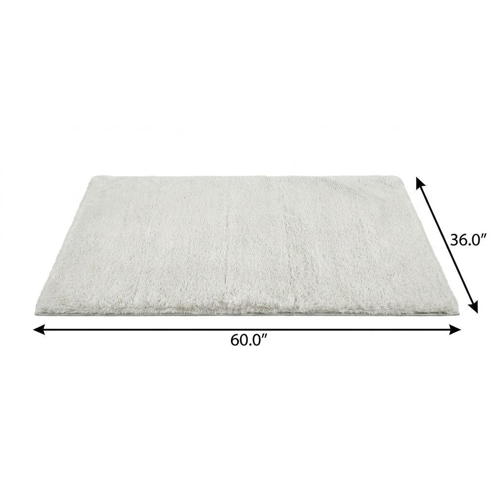 3' X 5' Salmon And Ivory Striped Shag Washable Area Rug With UV Protection - HomeRoots - Flyclothing LLC