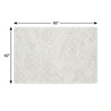 5' X 8' Salmon And Ivory Striped Shag Washable Area Rug With UV Protection - HomeRoots - Flyclothing LLC