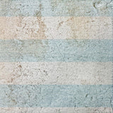 8' Sky Blue And Ivory Striped Shag Washable Round Rug With UV Protection - HomeRoots - Flyclothing LLC