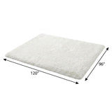 8' X 10' Taupe And Ivory Striped Shag Washable Area Rug With UV Protection - HomeRoots - Flyclothing LLC