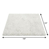 10' X 14' Taupe And Ivory Striped Shag Washable Area Rug With UV Protection - HomeRoots - Flyclothing LLC