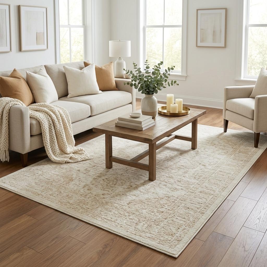 5' X 8' Yellow And Ivory Striped Shag Washable Area Rug With UV Protection - HomeRoots - Flyclothing LLC